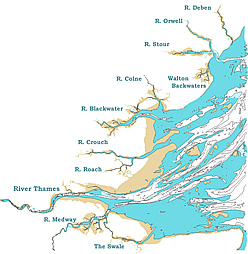 chart of the Thames Estuary